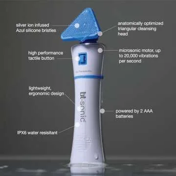 Bio-Therapeutic bt-Sonic Facial Cleansing Brush - Ultrasonic Silicone Exfoliator