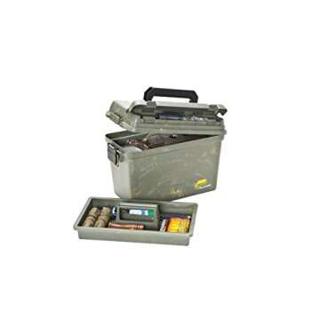Plano Field Ammo Box, Camo, Lockable Ammunition Storage Box with Heavy-Duty Carry Handle, Large Plas...