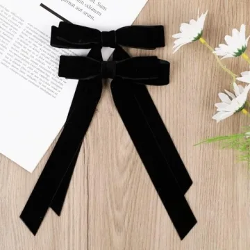 Trendy Large Black Velvet Hair Bows for Every Occasion