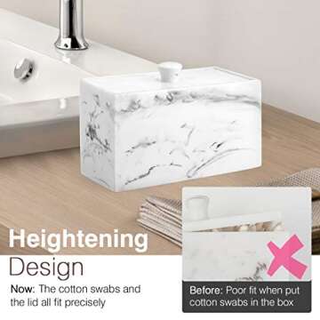 Luxspire Cotton Swab Holder for Stylish Organization