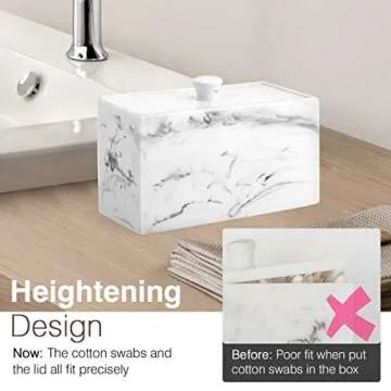 Luxspire Cotton Swab Holder for Stylish Organization