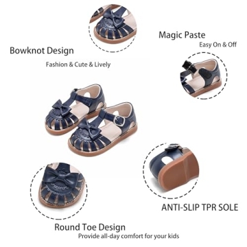 Kiderence Toddler Girls Sandals Stylish Summer Shoes for Kids
