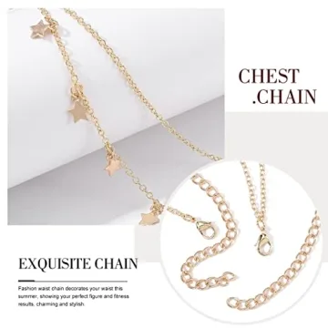 Cosydays Women Gold Body Chain for Beach and Nightlife