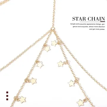 Cosydays Women Gold Body Chain for Beach and Nightlife
