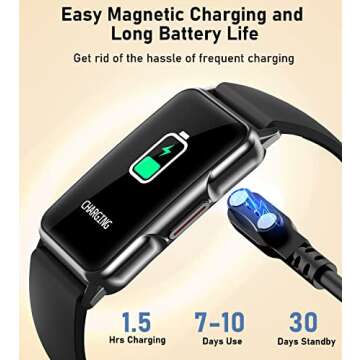 Smart Watch Fitness Tracker with Heart Rate Blood Oxygen Blood Pressure Sleep Monitor 100 Sports Modes Step Calorie Counter Activity Health Trackers IP68 Waterproof for Android iPhone Women Men