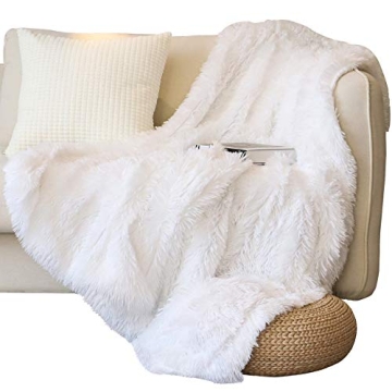 Tuddrom Soft Faux Fur Throw Blanket for Cozy Living