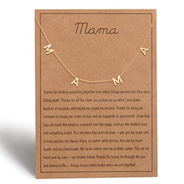 Gold Mama Necklace - Stylish Jewelry for Moms, Perfect Gift for Expecting Friends