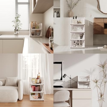 Pinkpum Stackable Storage Baskets Organize Any Space