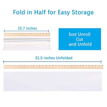 JOYIT 100 ft Clear Cellophane Wrap - Durable 3 Mil Roll