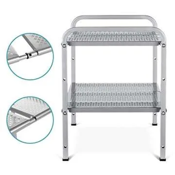 Auledio Metal Under Sink Adjustable Organizer with 7 Shelves