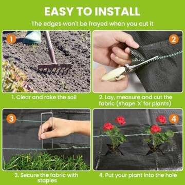 Durable 6x300FT Weed Barrier Fabric for Effective Weed Control