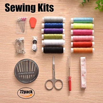 OFONE 72 PCS Sewing Kit for Adults Kids Travelers