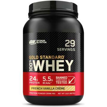 Optimum Nutrition Gold Standard Whey Protein Powder - 2lb French Vanilla