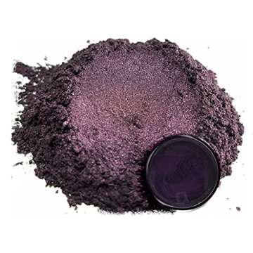 Eye Candy Pigments Dark Ube - Premium Purple Mica Powder (50gr) for Epoxy, Bath Bombs & DIY Crafts
