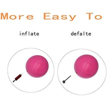 CIZEBO 8 inch Exercise Ball, Easy to Inflate Pilates Ball Core Ball Physical Therapy Ball with Needle Pump, Small Yoga Barre Ball for Home & Class Workout Fitness PT, Pink