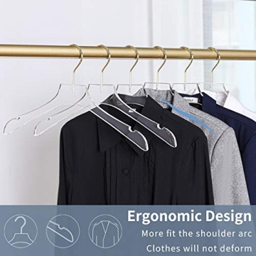 Elegant Clear Acrylic Hangers for Premium Wardrobe Display