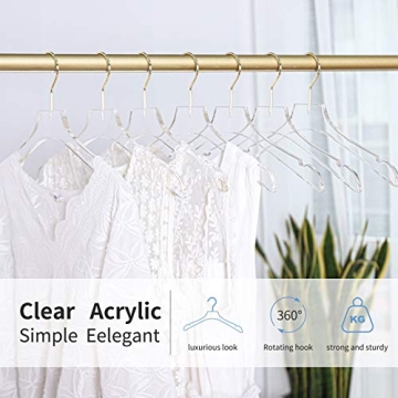 Elegant Clear Acrylic Hangers for Premium Wardrobe Display