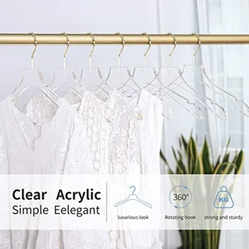 Elegant Clear Acrylic Hangers for Premium Wardrobe Display