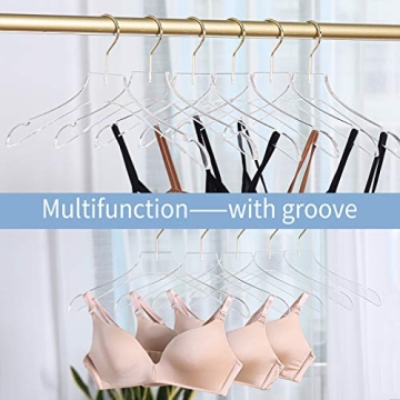 Elegant Clear Acrylic Hangers for Premium Wardrobe Display