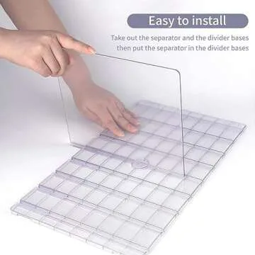 Premium 8 Pack Acrylic Shelf Dividers for Organized Living