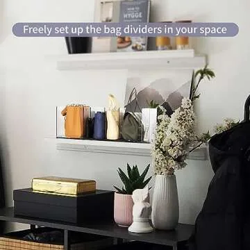 Premium 8 Pack Acrylic Shelf Dividers for Organized Living