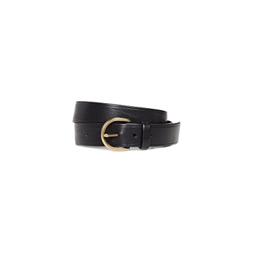 Madewell Women's Medium Perfect Leather Belt in True Black - Classic Style for Every Occasion