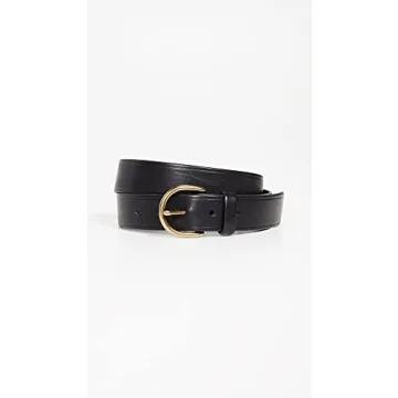 Madewell Women's Perfect Leather Belt - True Black Style