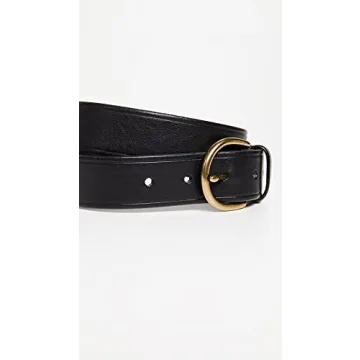 Madewell Women's Perfect Leather Belt - True Black Style
