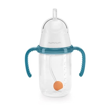 NumNum Weighted Straw Cup for Infant & Toddler 6-12 months - Expert Endorsed - 7oz Training Baby Cup...