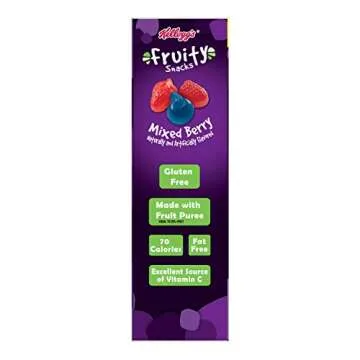 Fruity Snacks, Mixed Berry, Gluten Free, Fat Free, 32 Oz (Pack of 40)