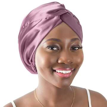 YANIBEST Satin Bonnet Silk Bonnet Sleep Cap - Curly Hair Essential