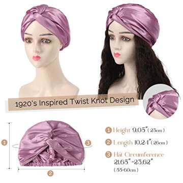 YANIBEST Satin Bonnet for Hair Care - Adjustable & Stylish