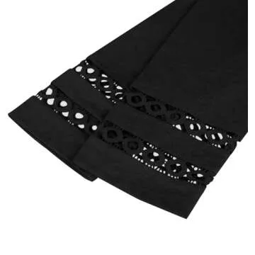 Trendy Lace V Neck 3/4 Sleeve Summer Blouses for Women