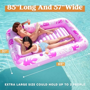 Sloosh Inflatable Tanning Pool Float for Adults