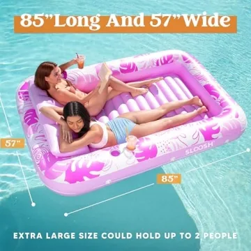 Sloosh Inflatable Tanning Pool Float for Adults