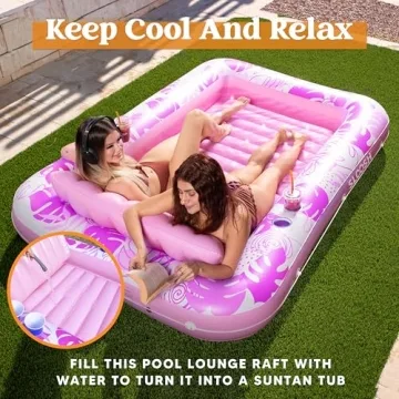 Sloosh Inflatable Tanning Pool Float for Adults