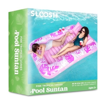Sloosh Inflatable Tanning Pool Float for Adults