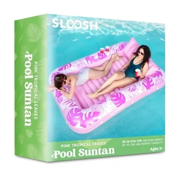 Sloosh Inflatable Tanning Pool Float for Adults