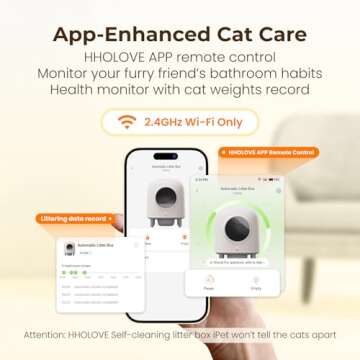 ABRCT Self-Cleaning Cat Litter Robot Box - 62L Automatic Litter Box for Multi-Cats Odor Removal APP Control Weight Sensor Pop Up Alert No More Scoop for All Breeds (White 2)