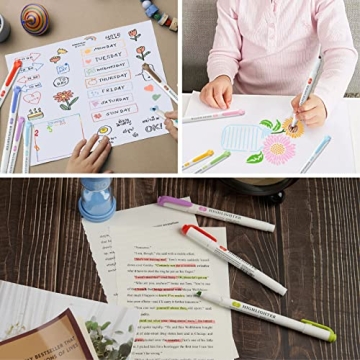 MAIKEDEPOT Pastel Highlighters - Dual Tip, No Bleed, Set of 25