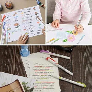 MAIKEDEPOT Pastel Highlighters - Dual Tip, No Bleed, Set of 25