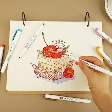 MAIKEDEPOT Pastel Highlighters - Dual Tip, No Bleed, Set of 25