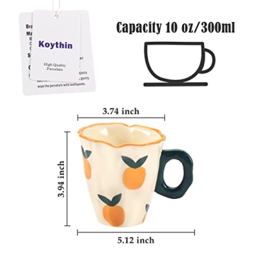Koythin Hand-painted Coffee Mug - 10 oz Whimsical Design