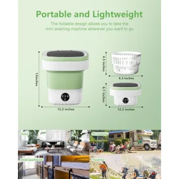 Compact 16L Portable Washing Machine for Small Delicates