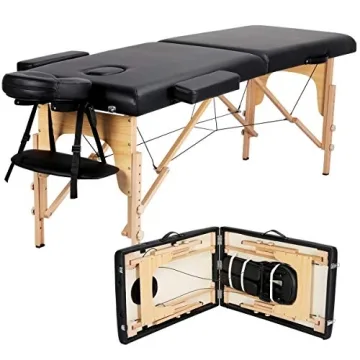 Yaheetech Portable Massage Table - Adjustable, Foldable Spa Bed with Non-Woven Bag