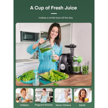 HOUSNAT Professional Celery Juicer - Easy Cold Press Juicing