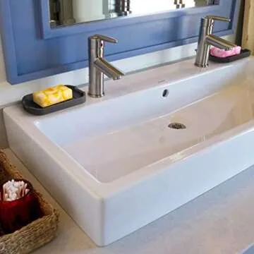 GOOD TO GOOD Silicone Soap Dish - Sponge Holder, Bathroom and Kitchen Sink Organizer Tray Set of 2 - Waterproof, Non-Slip, Durable, Flexible, Heat-Resistant, Eco-Friendly, Easy Clean