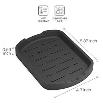 GOOD TO GOOD Silicone Soap Dish - Sponge Holder, Bathroom and Kitchen Sink Organizer Tray Set of 2 - Waterproof, Non-Slip, Durable, Flexible, Heat-Resistant, Eco-Friendly, Easy Clean