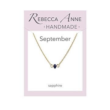 Handmade Gold September Birthstone Choker Necklace - Sapphire, 14k Gold Fill - Perfect Birthday Gift...