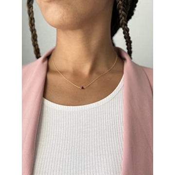 Handmade Gold Sapphire Birthstone Choker Necklace 18 Inches